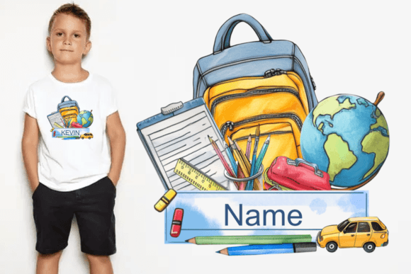 Back to School, for Boy Sublimation Png: A Creative Solution for Custom School Supplies
