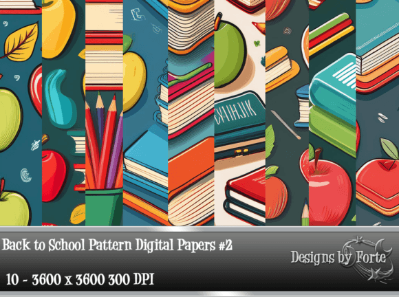 Back to School Pattern Digital Papers 2: A Creative Resource for Designers and Creators