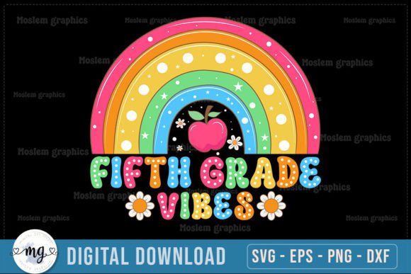 Reviving Nostalgia: The Fifth Grade Vibes - Back to School Quote SVG Design